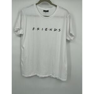 Friends Womens Relaxed Fit White Short Sleeve T-shirt Top Tee NEW Size XL